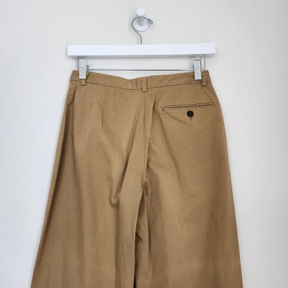 Vintage 90s C.P. Company Tan High Rise Pinstripe Straight Leg Pants Italy 2 - Picture 9 of 11